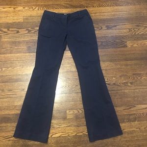 Stretch Flare Navy Trousers